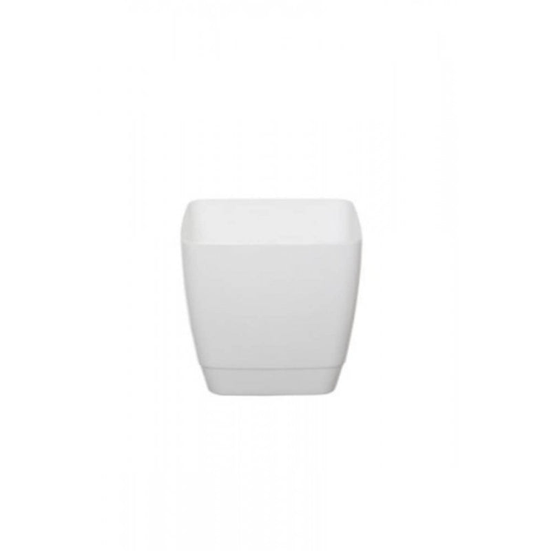 Square Indoor Pot - White 22x22x21cm