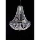 Chrome Clear Chandelier 43x36cm