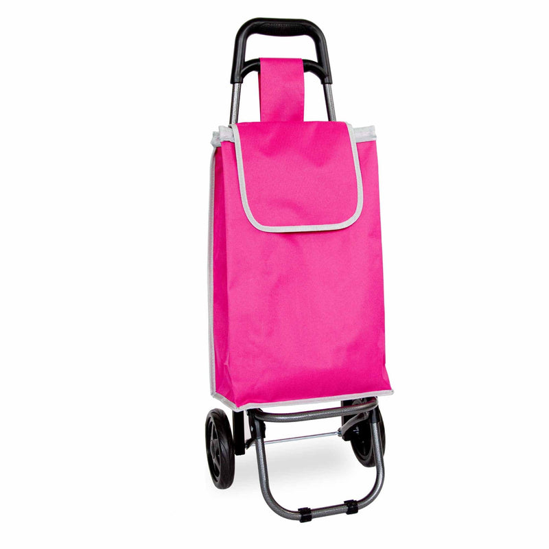 Voyager Block Colour Shopping Trolley - Pink