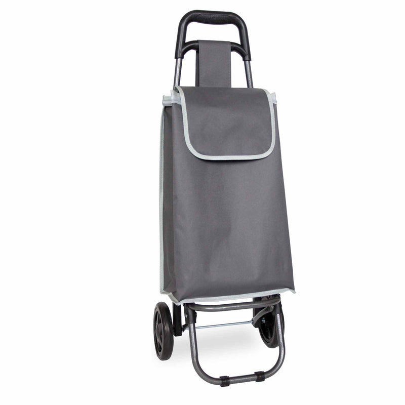 Voyager Block Colour Shopping Trolley - Grey