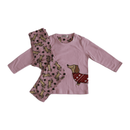 Kid's Fleece Dog Applique Pyjamas