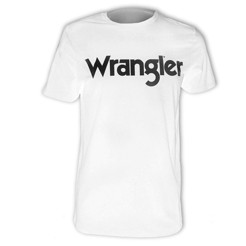 Wrangler Short Sleeved Logo Tee- White and black