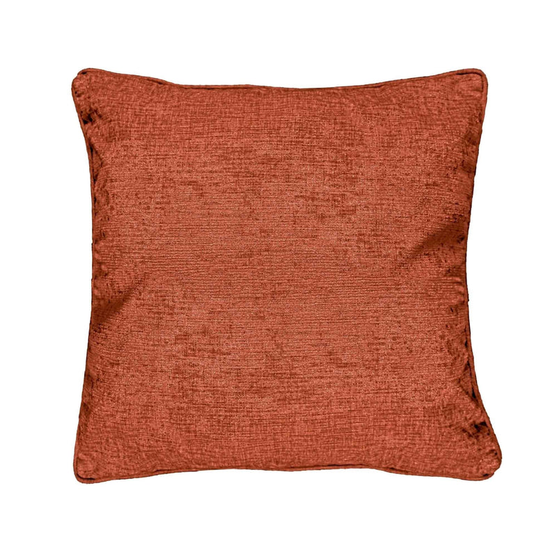 Lewis's Buckingham Chenille Cushion 55 x 55cm - Terracotta