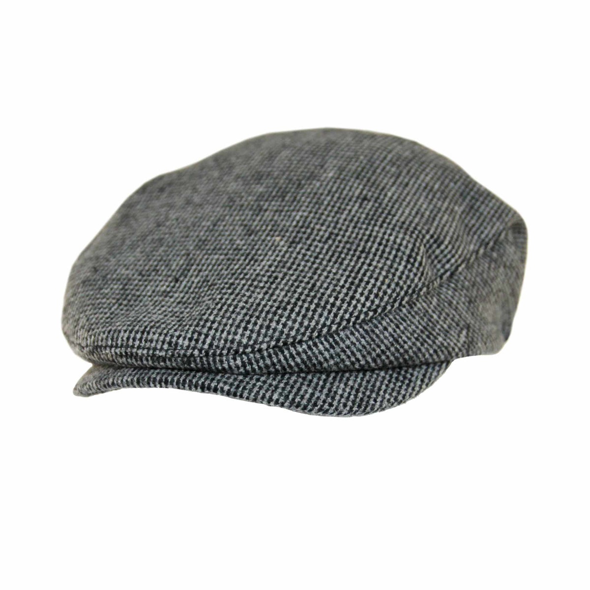 Mens Check Flat Cap Grey