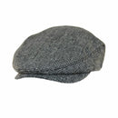 Mens Check Flat Cap - Grey