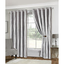 Lewis's Adeline Crinkle Velvet Eyelet Curtains - Silver