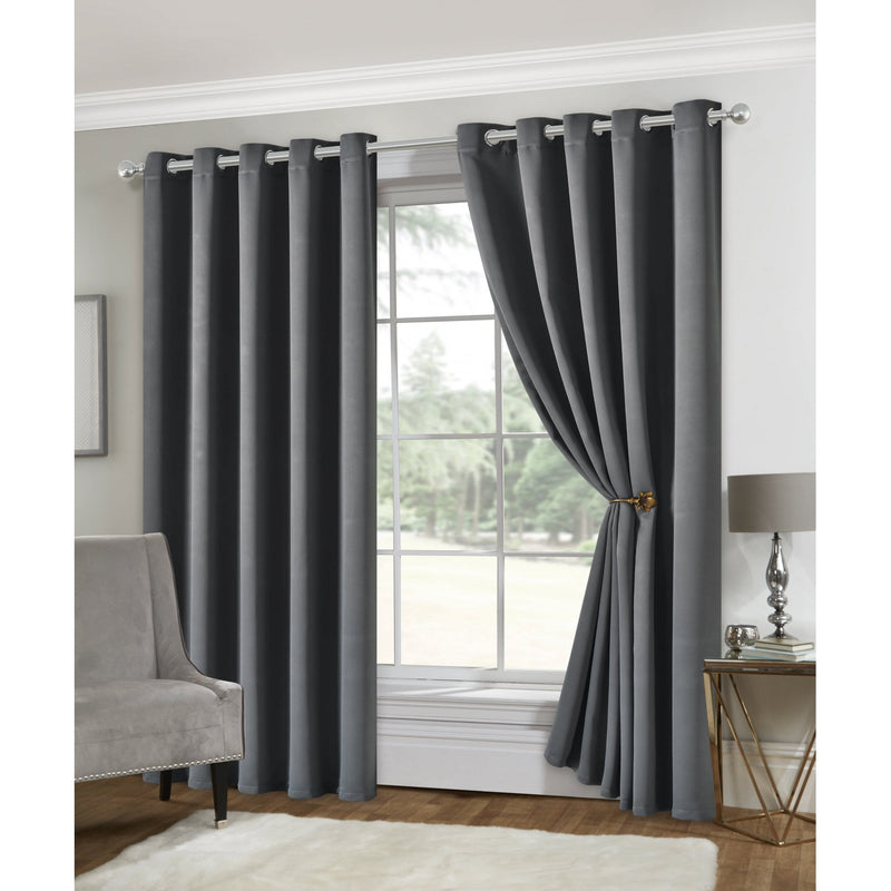 Eclipse Eyelet Curtains - Grey