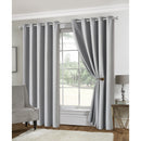 Lewis's Eclipse Blackout Eyelet Curtains - Silver