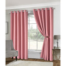 Lewis's Eclipse Blackout Eyelet Curtains - Blush Pink