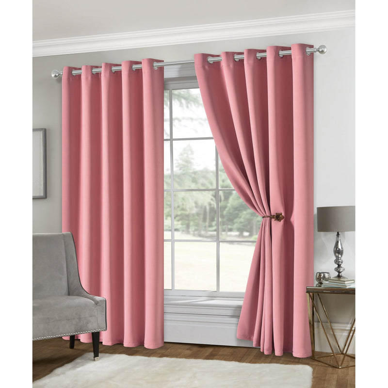 Eclipse Eyelet Curtains - Blush Pink