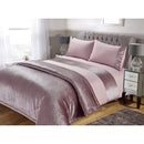 Lewis's Sparkle Velvet Duvet Set -Blush