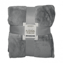 Lewis's Plain Super Soft Flannel Throw - Silver