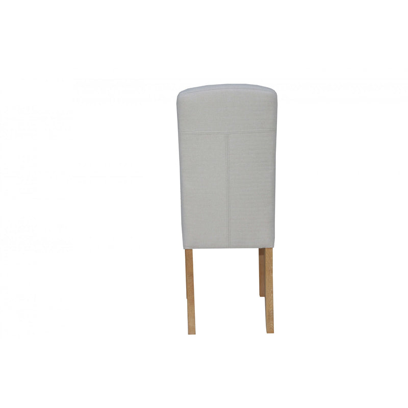 Pair of Button Back Upholstered Chair - Natural