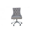 Winged Button Back Light Grey Office Chair 55 x 57.5 x 100 cm