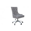 Winged Button Back Light Grey Office Chair 55 x 57.5 x 100 cm