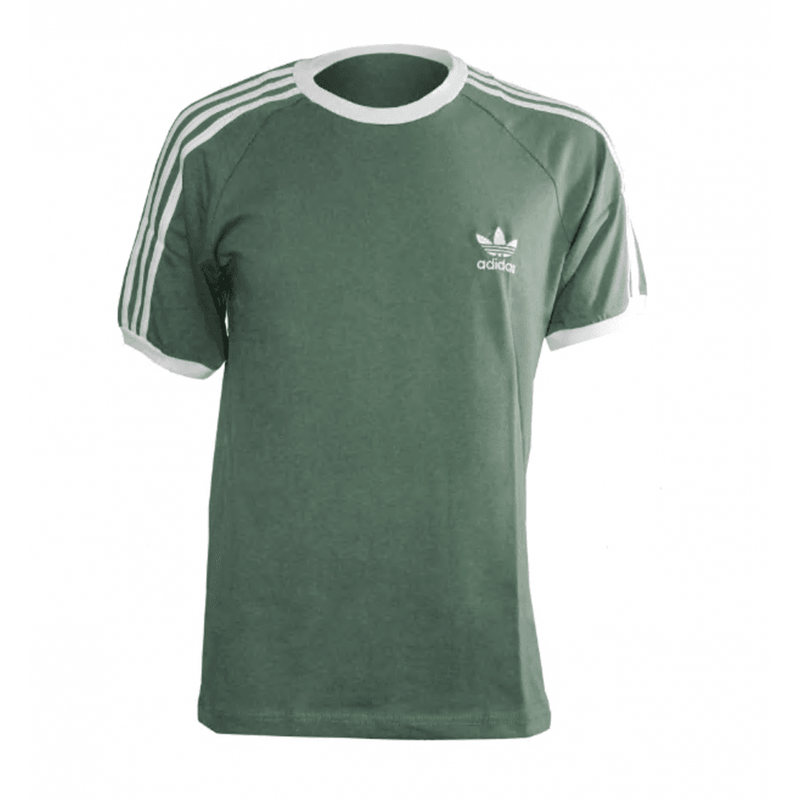 Adidas 3 Stripe T-Shirt - Green