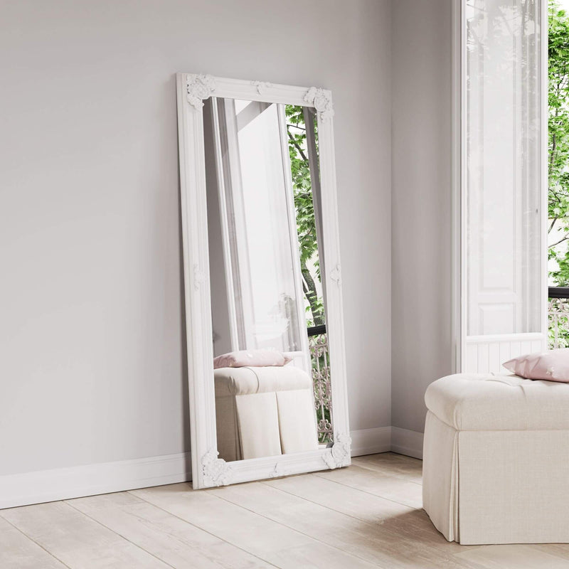 Leaner White Frame 80 x 175cm White Painted Wooden Frame 80 x 7 x 175 cm