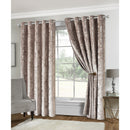 Lewis's Amelia Eyelet Curtains - Crushed Velvet - Mink