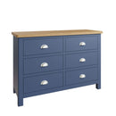 Aldeburgh Blue Chest of 6 Drawers
