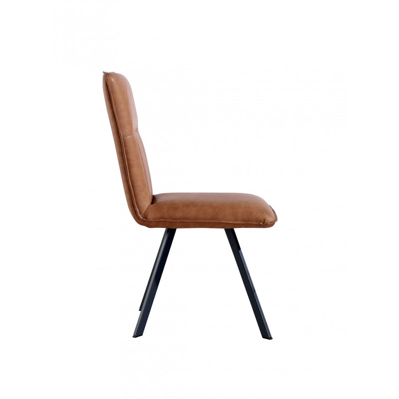 Pair of Darwen Leather Dining Chair - Tan