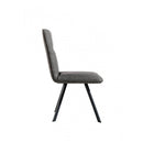 Pair of Darwen Leather Dining Chair - Grey