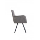Pair of Darwen Carver Chair with Metal Legs  - Grey
