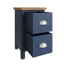 Aldeburgh Blue Bedside Table with 2 Drawers