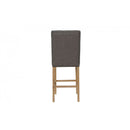Button Back Stool Dark Grey with Studs 45 x 57.5 x 110 cm