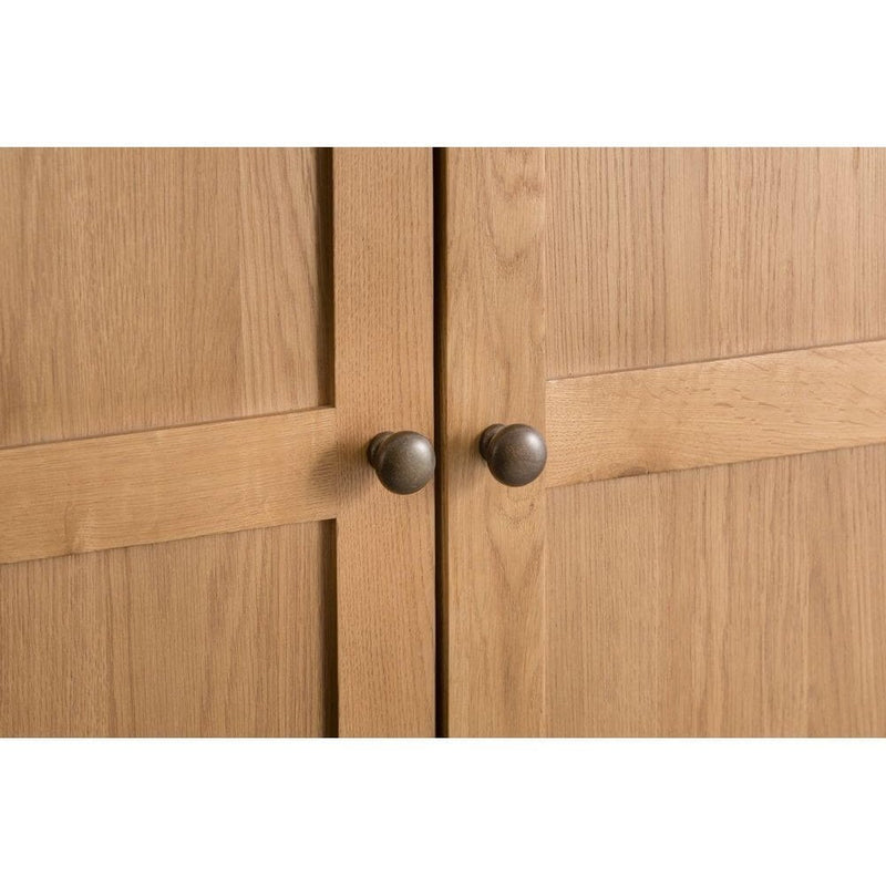 Tunbridge 2 Door Wardrobe - Medium Oak Finish