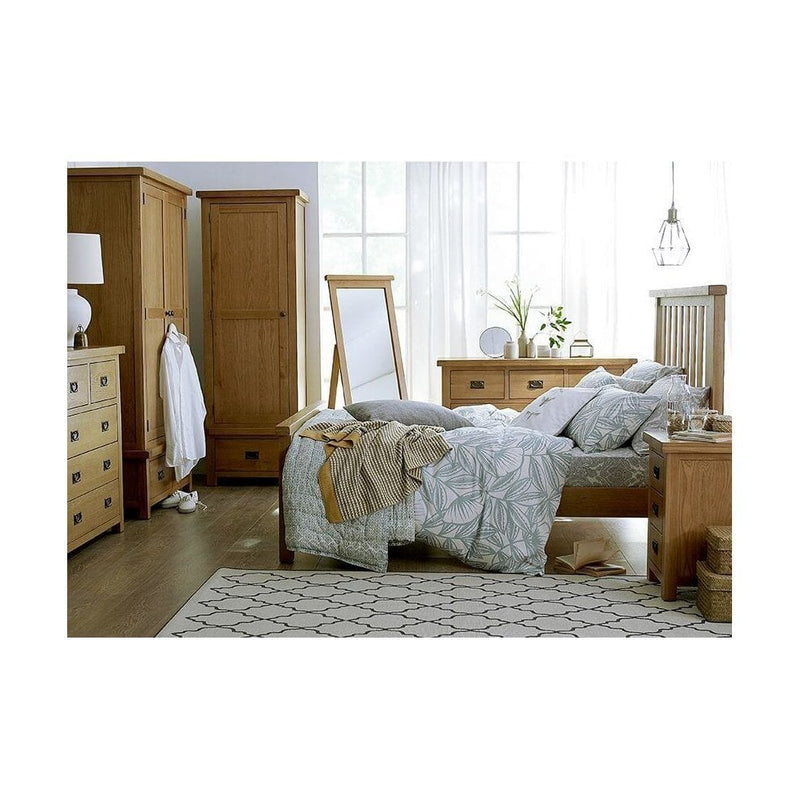 Tunbridge 2 Door Wardrobe - Medium Oak Finish
