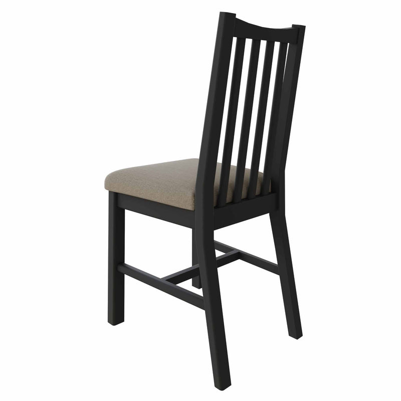 Malmesbury Grey Pair of Chairs Fabric Seat 43 x 52 x 94 cm