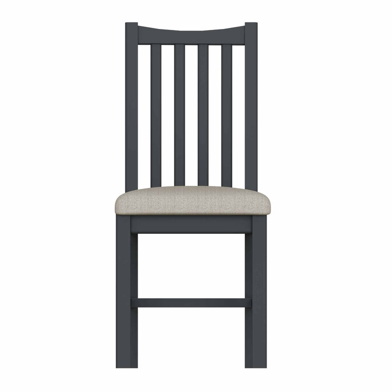 Malmesbury Grey Pair of Chairs Fabric Seat 43 x 52 x 94 cm