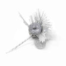 Christmas Sparkle Glittered Pick 14cm - Silver