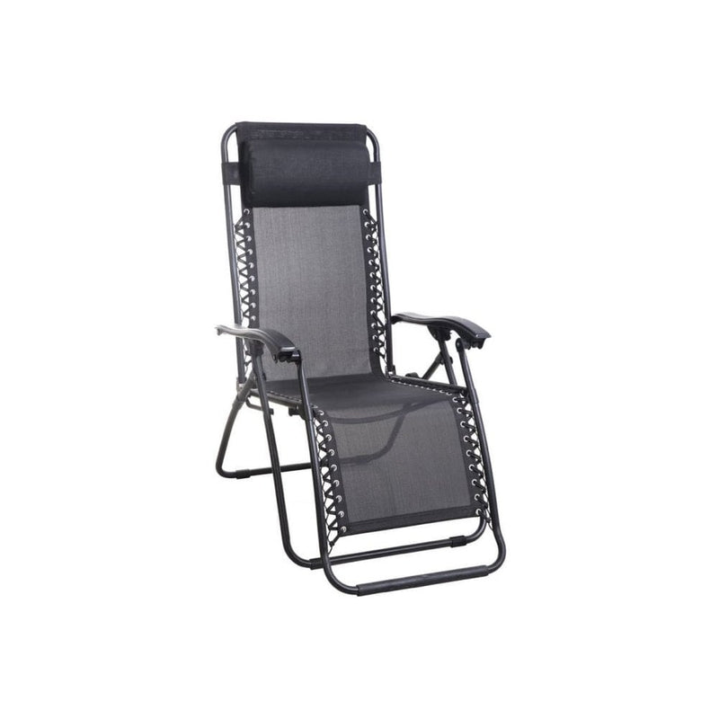 Silver & Stone Bali Valencia Reclining Sun Lounger - Black