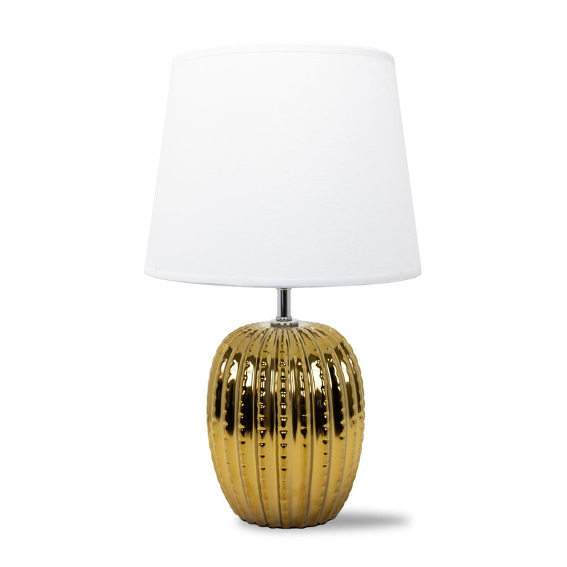 Table Lamp With Gold Ceramic Base