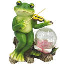 Violin Solar Frog Lighting 16.5x10.5x19.5cm