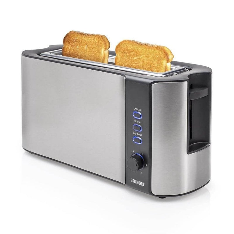 Princess 2 Slice Long Stainless Steel Toaster - Silver