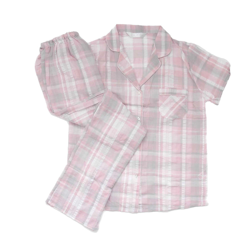 Seersucker Pink Pyjamas