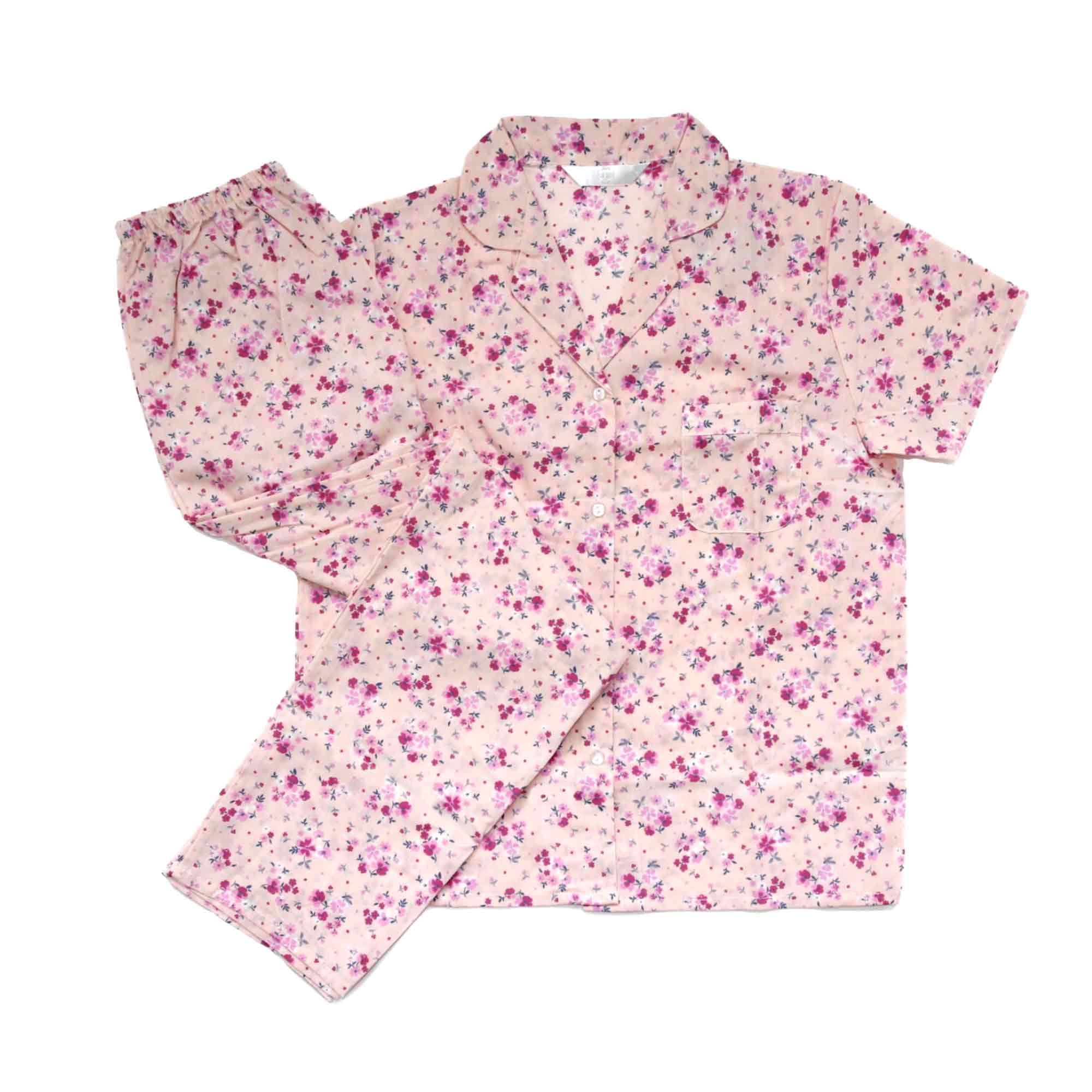 Pink Pattern Pyjama Printed Woven Pyjamas - Pink