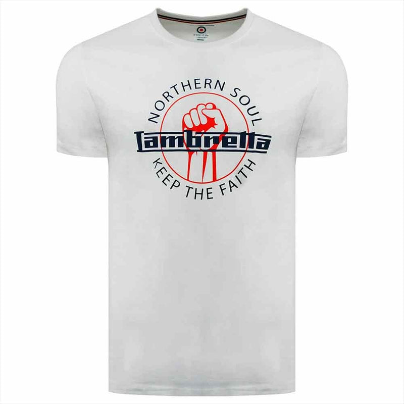 Northern Soul 'Keep The Faith' White Retro Tee
