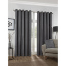 Twilight Eyelet Curtains - Blackout - Black