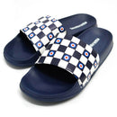 Men's Checker Slider -Navy