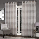 Sorrento Patterned Eyelet Curtains - Silver