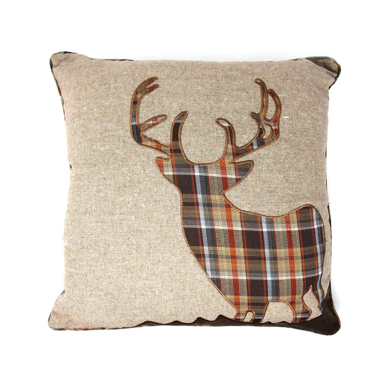 Christmas Stag Cushion - Natural