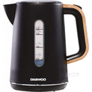 Daewoo Stockholm 1.7L 3KW Jug Kettle With Wood Effect - Black