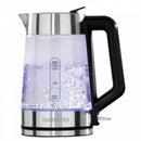 Daewoo 1.7L 3KW Easy Fill Illuminating Glass Jug Kettle - Silver