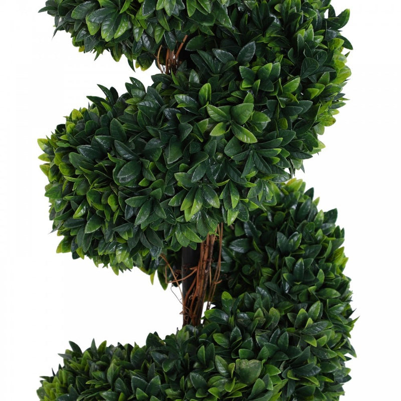 Outsunny Set of 2 Artificial Boxwood Spiral Plant Tree's - Green