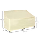Outsunny Outdoor 2 Seater Waterproof Furniture Cover - Beige