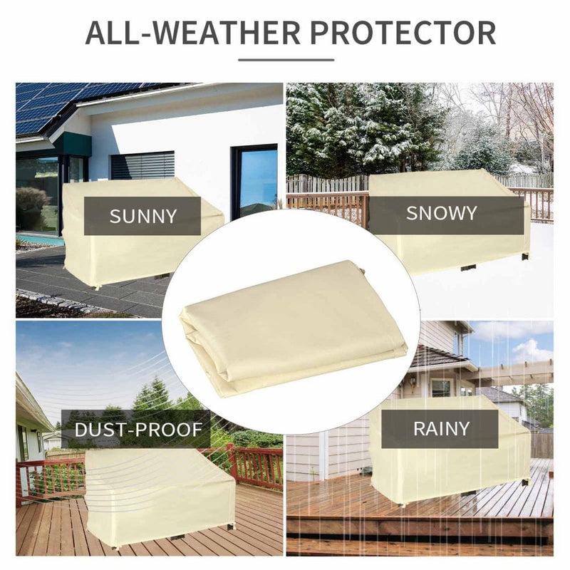 Outsunny Outdoor 2 Seater Waterproof Furniture Cover - Beige