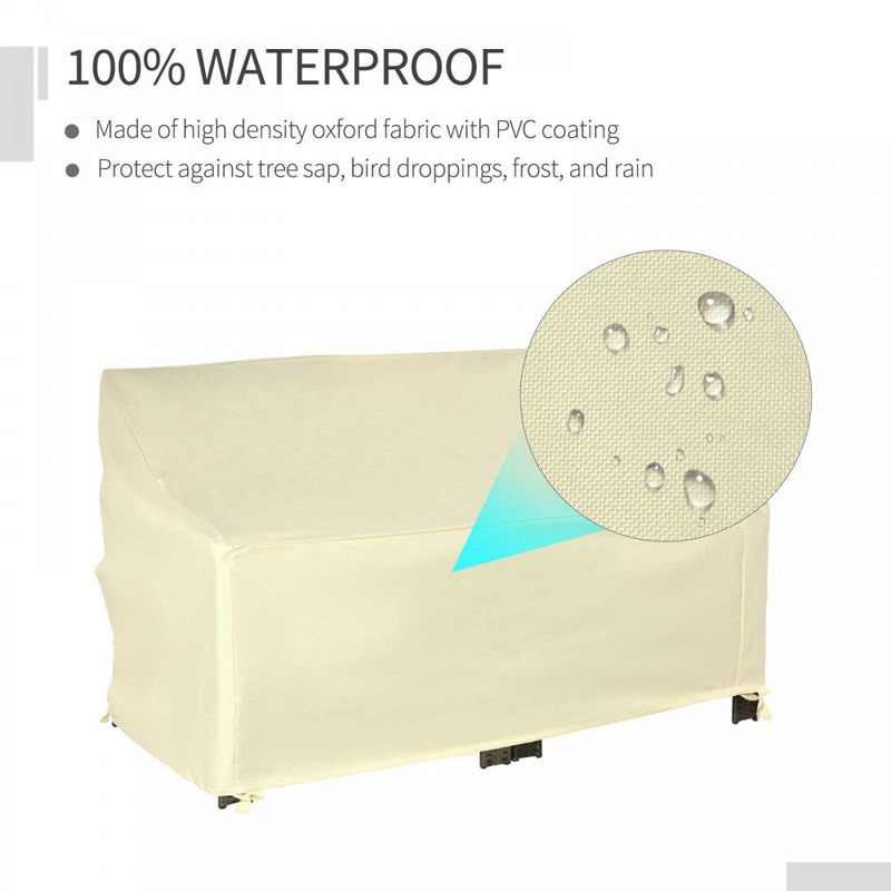 Outsunny Outdoor 2 Seater Waterproof Furniture Cover - Beige